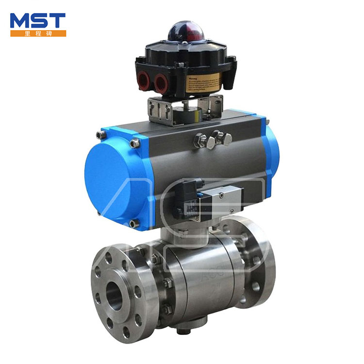 Telung Piece Trunnion dipasang Ball Valve