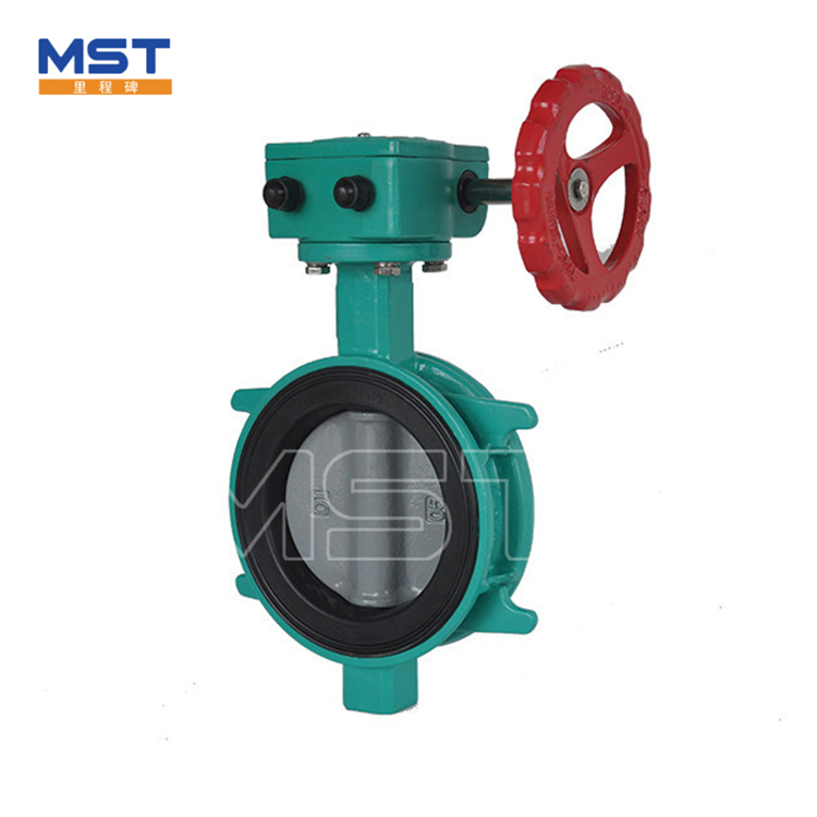 Wafer Style Butterfly Valve karo Gear Operator